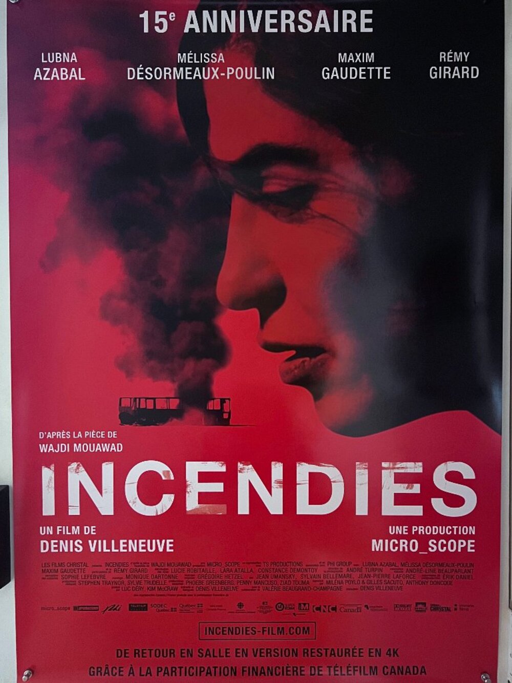 INCENDIES: 15th ANNIVERSARY (2010) - ORIGINAL SINGLE SIDED FRENCH MOVIE POSTER